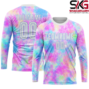 Ensemble de maillots de football tie-dye personnalisés à manches courtes, uniforme de football à séchage rapide, kit d'entraînement pour hommes et jeunes - Product Image 3