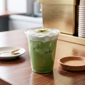 Disposable PP <b>Plastic</b> <b>Cup</b> 16oz with Lid for Iced Beverages Matcha Drink Take Away - Product Image 1