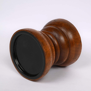 ที่ใส่เทียนไม้ธรรมชาติรักษ์โลก ดีไซน์วินเทจ/คลาสสิก ผิวขัดเงา สำหรับตกแต่งบ้าน โดย MULTI CRAFT - Product Image 4