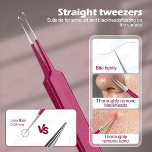 Forehead Nose Acne Blackhead Comedone Black Spot Beauty Instruments Facial <b>Pimple</b> <b>Popper</b> <b>Tool</b> Kit For Zit Removing - Product Image 2