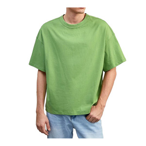 Camiseta <span class=keywords><strong>Negra</strong></span> Extra Grande para Hombre, Cuello Redondo, Algodón Premium, Corte Holgado, Estilo Urbano Informal, <span class=keywords><strong>Ropa</strong></span> de Calle - Product Image 1