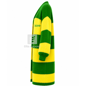Cardigan long respirant personnalisé Chi Eta Phi Sorority avec logo brodé sur le devant, vert jaune, décontracté, manches longues pour femme - Product Image 4