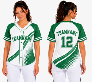Camiseta de Béisbol con Cuello en V para Mujer, Multicolor, Personalizada con Nombre y Número del Equipo, con Botones, de la Mejor Calidad a Precio de Mayoreo - Product Image 3