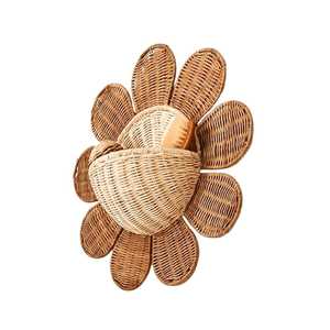 Panier mural en rotin pour enfants, mobilier pour tout-petits, organisateur suspendu en osier naturel en forme d'ours pour chambre d'enfant, salle de jeux, décoration artistique - Product Image 5