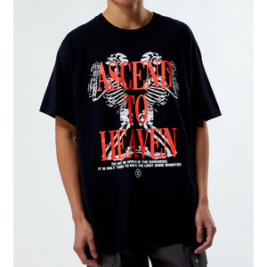 T-shirt pour homme de haute qualité, logo personnalisé sur le devant, col rond, coupe décontractée, impression numérique, tissu en toile unie, polyester/coton - Product Image 1