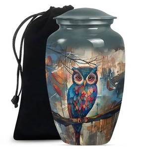 Urna Funeraria para Cenizas Humanas de Diseño Personalizado, Decorativa, de Aluminio, con Bolsa de Terciopelo Gratis - Product Image 2