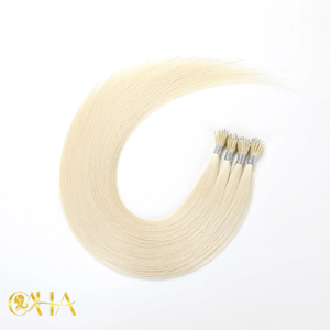Extensions de cheveux naturels vierges Remy vietnamiens OEM ODM, pointe en I, kératine, double épaisseur, nano anneaux, toutes couleurs - Product Image 2