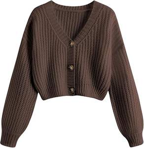 Camiseta Ligera de Punto con Cuello en V, Transpirable, para Mujer, Suave y Fluida, para Primavera, Estilo Pullover - Product Image 1