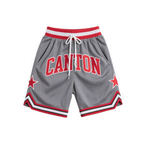 Shorts de basket amples pour homme avec bande latérale, longueur genou, en polyester, séchage rapide, personnalisables avec logo - Product Image 4