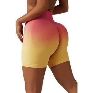 Shorts de sport et de yoga pour femmes, personnalisés, taille haute, anti-transparence, séchage rapide, pour fitness et cyclisme, vente en gros - Product Image 1