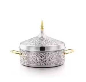 Cazuela Aislada de Acero Inoxidable con Acabado en Cobre de Lujo, con Tapa de Cúpula, Plato Decorativo para Calentar y Servir Alimentos - Product Image 5