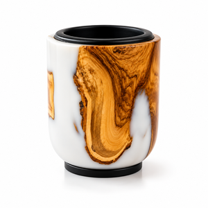 Porte-encens en bois de résine écologique de qualité supérieure, élégant, fait main, tendance, brûleur d'encens au parfum de fleur d'oranger - Product Image 1