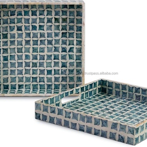 ถาดเสิร์ฟไม้เอ็มดีเอฟทำมือสไตล์โมเดิร์นทำด้วยมือมีการฝังเรซินสำหรับใช้ในบ้าน - Product Image 2