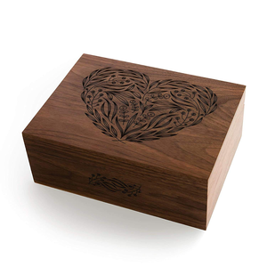 Grande boîte de rangement en bois pur, design sculpté à la main, forme rectangulaire, articles précieux, fabriqué en Inde, sur mesure - Product Image 6