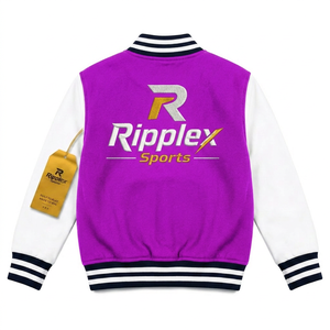 Kids varsity jacket with everyday comfort lightweight warmth and classic athletic style for every occasion adventures OEM ODM - Product Image 5