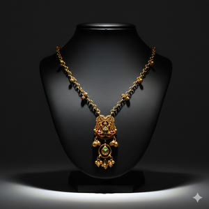 Collar de Oro Antiguo de 22K con Sello BIS - Joyería Tradicional Hecha a Mano en Oro Amarillo AU916 - Product Image 3