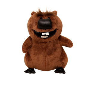 Peluche de castor réaliste en gros avec de grands dents avant, jouet en peluche animé pour enfants, cadeau en peluche de castor - Product Image 1