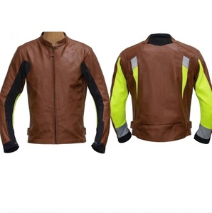 เสื้อแจ็คเก็ตมอเตอร์ไซค์สีน้ำตาล SZUKI สำหรับผู้ชาย ไซส์ใหญ่ ระบายอากาศได้ดี แห้งเร็ว - Product Image 1