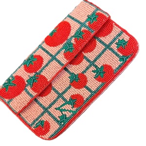 Pochette de mariée de luxe faite main en perles de rocaille brodées avec motif élégant - Product Image 6