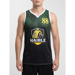 Camiseta de Fútbol Personalizada para Hombre, 100% Poliéster, Malla Sublimada, Cuello en V, Uniforme de Equipo, Talla XL, Ropa Deportiva sin Mangas de Haible Exports - Product Image 1