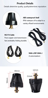 Antenne champignon combinée 2-en-1 4G LTE GNSS étanche avec câble pigtail RG174 SMA Mâle pour passerelle IoT et terminal de véhicule
