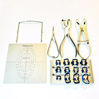 Kit d'isolation dentaire Azicon : Ensemble de caoutchoucs dentaires, forceps perforants en acier inoxydable, cadres métalliques, pinces assorties, kit de chirurgie endodontique