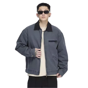 Chaqueta Casual Personalizada para Hombre, de Poliéster y Algodón, Ligera, con Cierre, OEM - Product Image 1