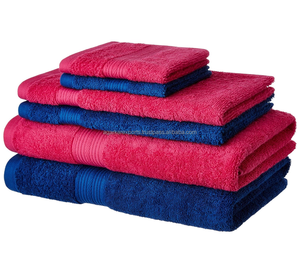 ชุดผ้าขนหนูคุณภาพสูง 6 ผืน 100% ผ้าฝ้าย 500 GSM ทนทานต่อการซีดจาง เหมาะสำหรับโรงแรมและสปา - Product Image 1