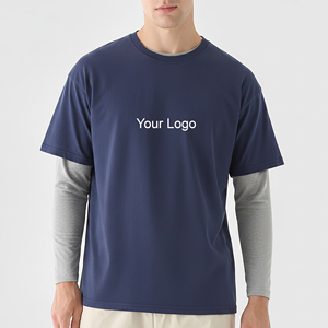ผู้ผลิตเสื้อยืดแฟชั่นสตรีทแวร์ลำลองผ้าฝ้ายโอเวอร์ไซส์หนัก 240 GSM สำหรับผู้ชายแบบ Private Label - Product Image 1