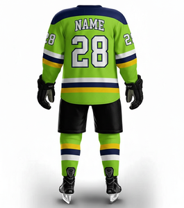 Fournisseur de maillots de hockey sur glace OEM |   Uniformes de hockey respirants 100% polyester en gros |   Logo personnalisé pour équipe et vêtements décontractés - Product Image 2