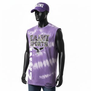 Camiseta sin mangas para hombre, de algodón jersey, tela suave premium, logotipo personalizado impreso, 100% algodón, camiseta para hombre, corte holgado, estampada - Product Image 3