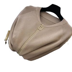 2025 New Fashion Women's Casual Summer Tracksuit Sexy 3-Piece Set With <b>Vest</b> Long Sleeve Zipper Elastic Waist Knitted Pants - Product Image 6