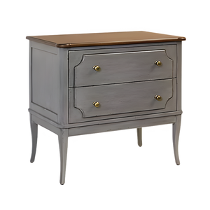 Tables de chevet classiques de style royal en bois blanc antique, lampes de chevet pour ensembles de meubles de chambre à coucher - Product Image 1