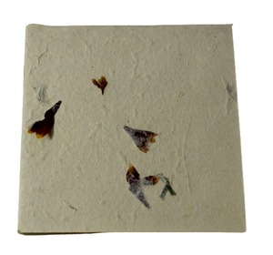 Cuaderno de Papel de Cáñamo Suave de Alta Calidad para Jardín, Diario de Viajero con Adornos Florales, Hierba y Pétalos - Product Image 1