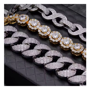 Collar de Moissanita con Corte Esmeralda Iced Out, Joyería de Moda Hip Hop, Regalo para Hombres y Mujeres - Product Image 2