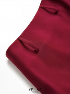 Jupe longue sirène taille haute pour femme FREYA, unie, longueur genou, en Spandex/Polyester, antistatique, décontractée - Product Image 6