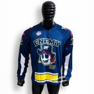 เสื้อเจอร์ซีย์เพนท์บอลแบบมีแผ่นรองนุ่ม ระบายอากาศได้ดี คุณภาพสูง สำหรับผู้ชาย แขนยาว พรีเมียม สีตามสั่ง โลโก้ตามสั่ง - Product Image 1