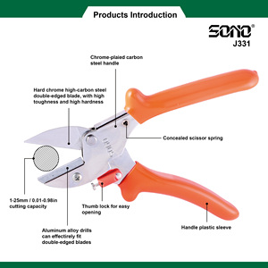 Tijeras de Podar Profesionales para Jardín SONO J331, Ergonómicas para Mano Derecha, con Hojas de Acero al Carbono SK-5 Premium, Resistentes al Óxido - Product Image 2