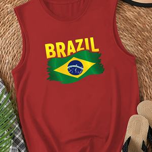 <b>BRAZIL</b> flag illustration Women's casual vest - Product Image 2