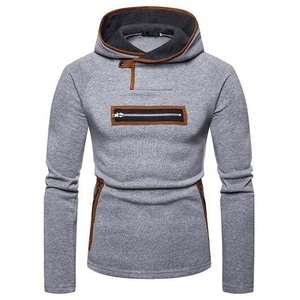 Men's Hooded <b>Zipper</b> <b>Sweatshirt</b> Solid Color Slim Fit Casual Autumn Wear Polyester Cotton Knitted Regular Sleeve New Arrival 2026 - Product Image 5