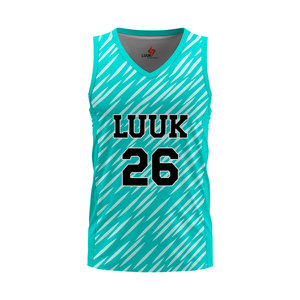 Customized Printed Men's Sleeveless V Neck Pullover Pro <b>Level</b> Basketball Jersey Breathable Moisture Wicking Quick Dry Mesh - Product Image 2