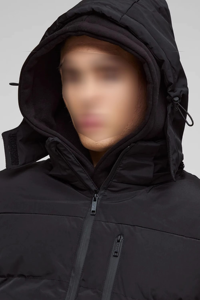 Veste matelassée longue à capuche pour homme, manteau d'hiver isolé de qualité supérieure, coupe-vent, streetwear, vêtement d'extérieur avec fermeture éclair intégrale - Product Image 6