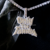 Último Diseño, Colgante Personalizado de 26 Gramos, Oro Rosa de 10Kt, Certificado GIA, Diamante Negro Natts, Corte Brillante, Engaste en Canal, Estilo Hip-hop Iced