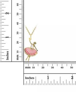 Enamel Ballerina 18" Pendant <b>Necklace</b> in <b>14k</b> <b>Gold</b> | Macy's - Product Image 3