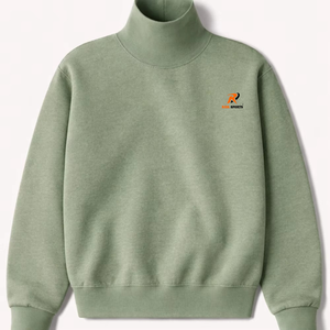 Sweat-shirt unisexe personnalisé à col montant, style streetwear, en molleton de haute qualité, coupe ample et carrée - Product Image 6