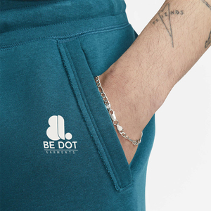 Shorts Bermuda Homme Be Dot Vert Teal Uni Taille Mi-Haute avec Cordon de Serrage Style Décontracté Tissu Tricoté 100% Coton Respirant - Product Image 5