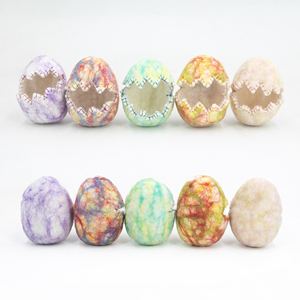 ของเล่นไก่ฟักไข่ทำมือจากผ้าสักหลาดและไหมพรม ของเล่นไก่ฟักไข่แบบอินเทอร์แอคทีฟสำหรับเด็ก ของตกแต่งอีสเตอร์แบบกลวง - Product Image 2