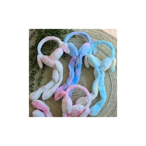 ที่ปิดหูผ้ากำมะหยี่สีชมพูพร้อมผ้าพันคอแบบผูก ลายไทได สไตล์อบอุ่น - Product Image 6