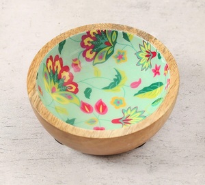 Petit bol en bois émaillé, idéal pour les portions individuelles, les collations, les desserts, les fruits, les céréales du petit-déjeuner, les accompagnements, les tables de restaurant - Product Image 4