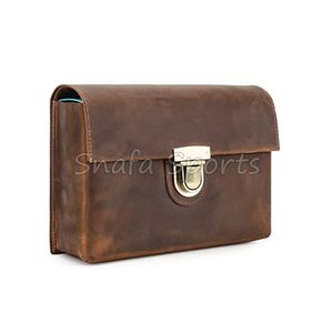 Sac de ceinture vintage en cuir véritable pour homme, étanche, avec passant de ceinture, étui pour téléphone portable – Vente en gros - Product Image 4